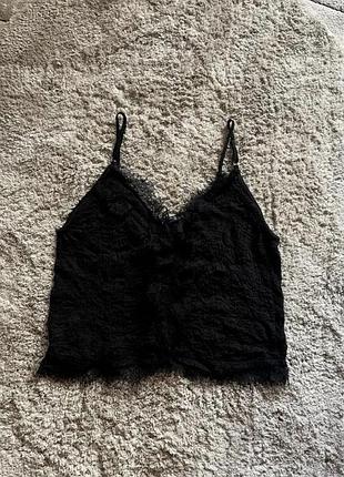 Ажурний топ майка zara