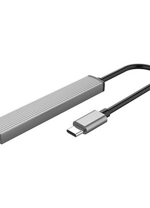 Usb-хаб orico type-c - usb3.0, 2xusb2.0, tf (ah-12f-gy-bp)