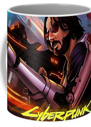 Кружка geekland cyberpunk 2077 кіберпанк 2077 johnny silverhand fan art cy 02.577