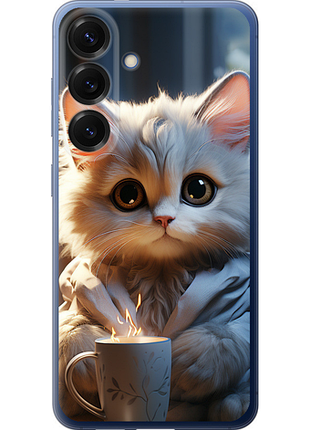 Чехол на samsung galaxy s25 plus белый кот "5646u-3826-851"