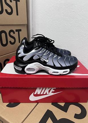 Кроссовки nike tn plus grey black / найк тн серые черные 40 41 42 43 44 45