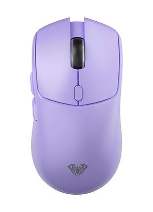 Мышь беспроводная игровая aula sc580 paw3325, 12000 dpi 2,4g+bluetooth purple