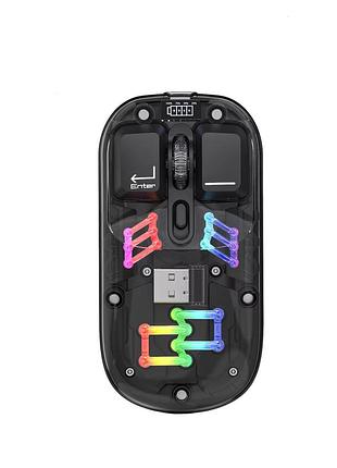 Hxsj миша бездротова hxsj т200 з акумулятором 2,4g + bluetooth black