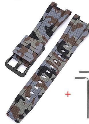 Ремінець для casio g-shock gst-w300 camo brown bk