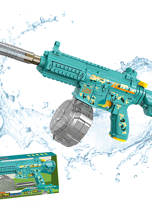 Водный пистолет для детей, игрушечный водный автомат m416 на аккумуляторе, электрический бластер, зеленый