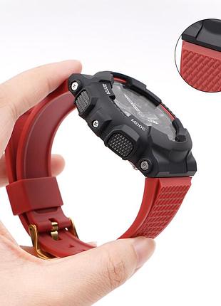 Ремешок для casio g-shock ga-100/110 red gd 5