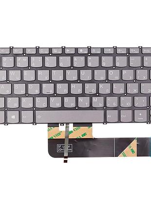 Клавиатура для ноутбука lenovo ideapad c340-14iwl, темно-серая, подсветка