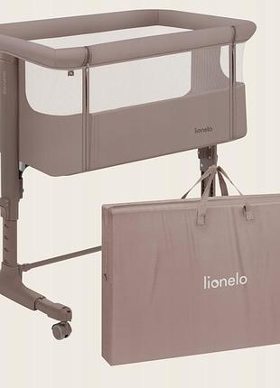 Кроватка приставная lionelo aurora beige taupe