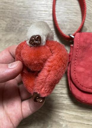 Оригінальна сумка / мессенджер kipling nylon crinkle red mini сумка нейлонова з мавпою 5