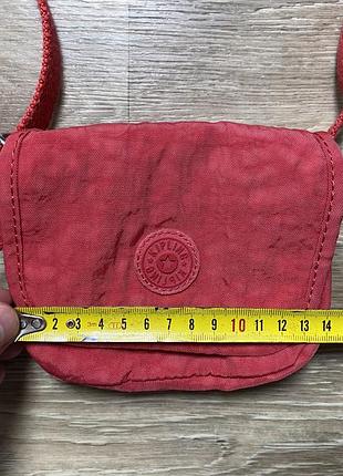 Оригінальна сумка / мессенджер kipling nylon crinkle red mini сумка нейлонова з мавпою 3