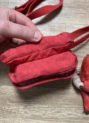 Оригінальна сумка / мессенджер kipling nylon crinkle red mini сумка нейлонова з мавпою 9