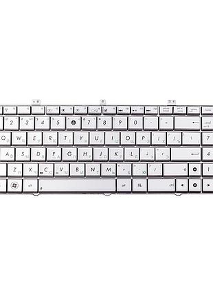 Клавиатура для ноутбука asus n55 series серебристая