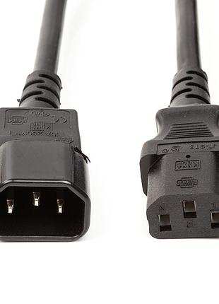 Кабель питания powerplant iec c13-c14, cu 3x1.5мм2, 3м