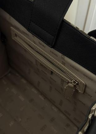 Сумка dkny carlita medium tote monogram оригінал 8