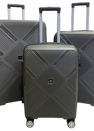 Комплект валіз madisson snowball 53103 колір сірий