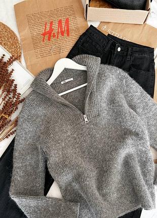 Дуже теплий светр з альпакою zara🩶🐑