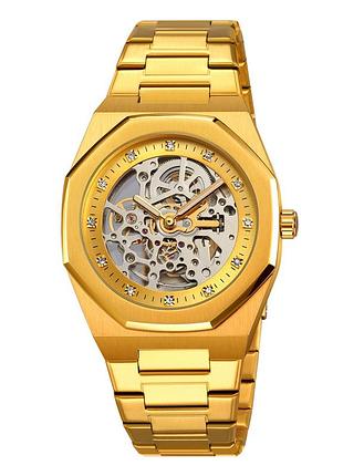 Skmei m034sgd gold steel