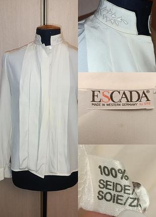 Шелковая блуза escada. винтаж западная германия
