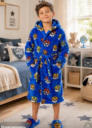 Яскравий пухнастий халат next paw patrol