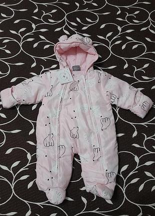 Комбинезон осенний на девочку 3-6 месяцев, фирмы bebe bonito