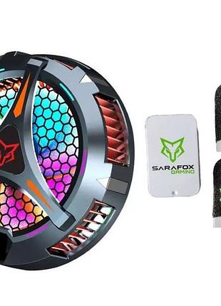 Магнитный полупроводниковый кулер для планшета sarafox b3 и игровые напальчники sarafox v9, бокс