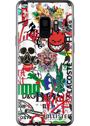 Чохол на samsung galaxy s9 many different logos "4022u-1355-851"