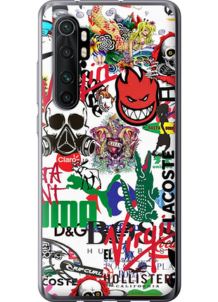 Чохол на xiaomi mi note 10 lite many different logos "4022u-1937-851"
