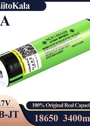 Аккумулятор 18650, liitokala ncr 34b-jt, 3400mah без защиты оригинал