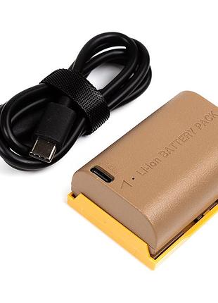 Аккумулятор powerplant canon tlp-e6nh 2250mah с кабелем type-c