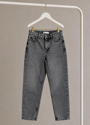 Жіночі графітові джинси мом xs/s topshop