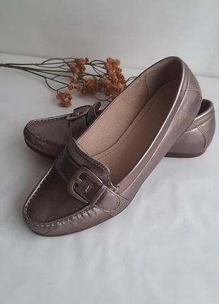 Жіночі шкіряні лофери-туфлі clarks, розмір 39 (устілка 25 см)