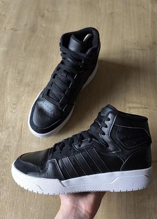 Крутые мужские кожаные кроссовки  adidas, оригинал, р. 42.