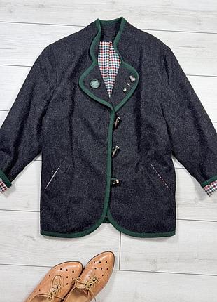 Автентичний шерстяний жакет у традиційному альпийському стилі (trachten jacket)