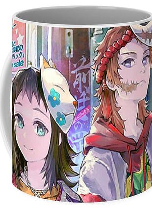 Кружка geekland demon slayer kimetsu no yaiba клинок, рассекающий демонов макомо и сабито ky.02.11