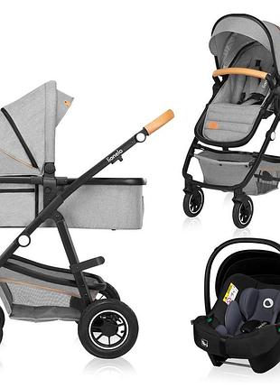 Універсальна коляска 3 в 1 lionelo amber grey stone