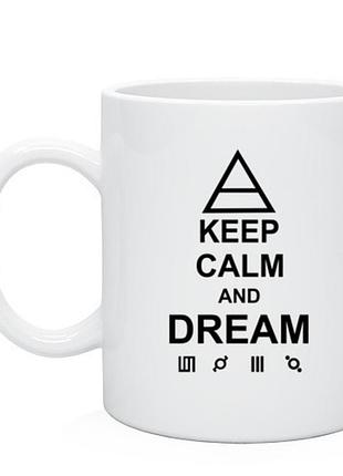 Кружка geekland keep calm and dream 30 seconds to mars tsm.01.004