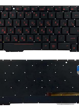 Клавіатура asus rog gl553vd gl553ve gl553vw gl753ve gl753vd fx553vd fx53vd fx753vd zx553vd pwr чорна без рамки підсвітка прямий