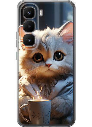 Чохол на infinix hot 60 pro+ білий кіт "5646u-4125-851"