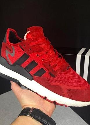Кроссовки мужские adidas jogger красные адидас беговые (размеры: 41,42,43,44,45) видео обзор