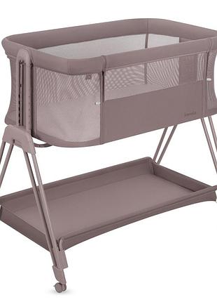 Кроватка приставная lionelo luna beige taupe