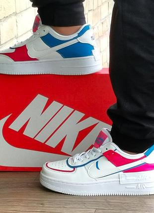 Кроссовки nike force белые женские цветн кожаные форсы найк (размеры: 36,37,38,39,40,41) видео обзор