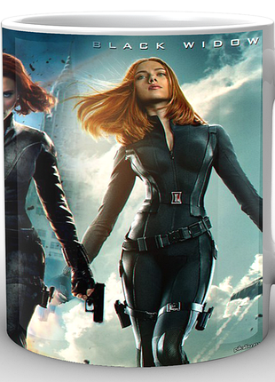 Кружка geek land белая черная вдова black widow черная вдова три образа bw.02.008.955