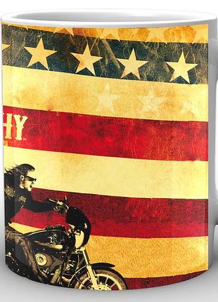 Кухоль geek land білий сини анархії sons of anarchy прапор sa.002.09