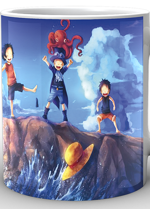 Кружка geek land белая большой куш one piece на синем фоне op.02.004