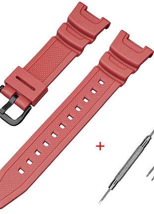 Ремешок для casio sgw-100 red bk