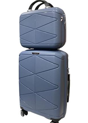 Комплект чемоданов madisson snowball 51304/s+va цвет серый