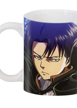 Кружка geek land біла атака титанів attack on titan мікаса леві ерен at.02.39