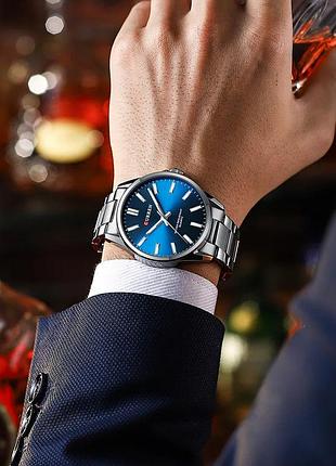 Curren 9090 silver-blue 3