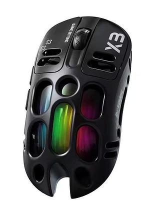 Мышь t-wolf x3 беспроводная игровая с аккумулятором, paw 3311, 12000 dpi 2,4g+bluetooth black