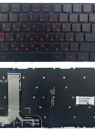 Клавиатура lenovo legion y530-15ich y540-15irh y540-17irh черная без рамки прямой enter подсветка red original prc (9z.ndkln.j01)